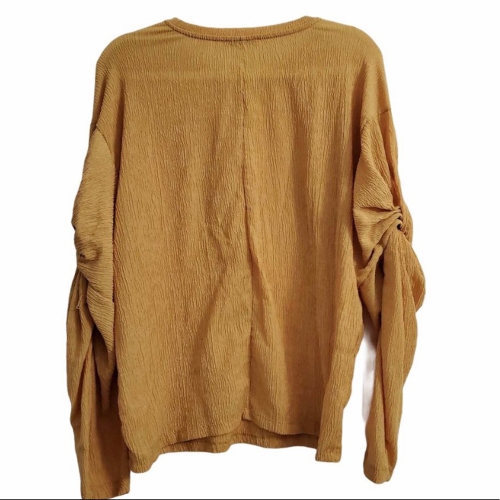 Zara slouchy mustard blouse